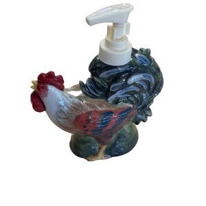 Susan Winget Certified International Rooster‎ Lotion Soap Dispenser Farmhouse